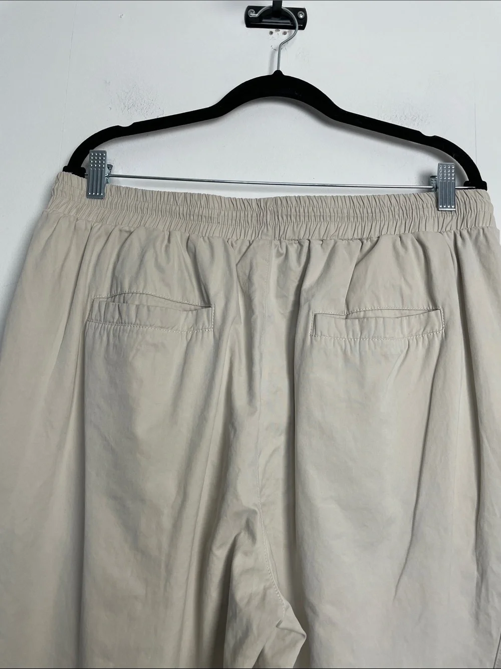 Mennace Men's XL Casual Khaki Drawstring Waist Ankle Cargo Jogger Relaxed Pants